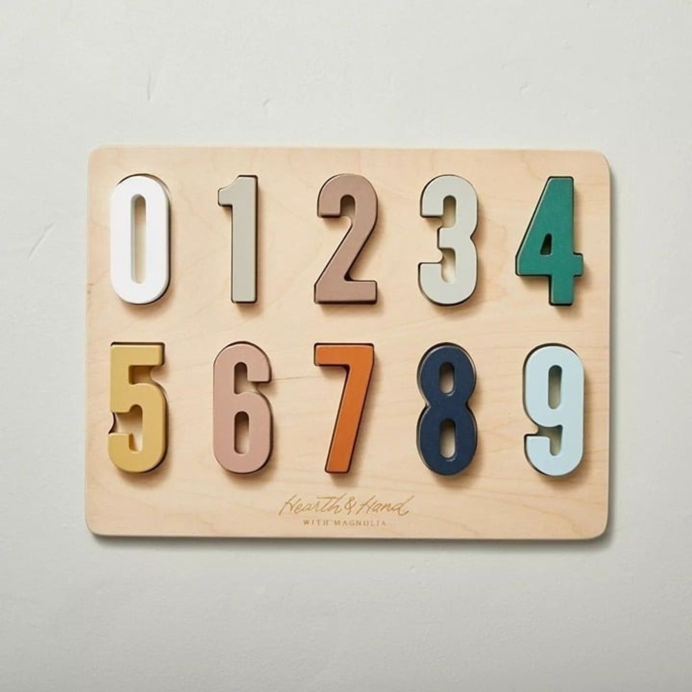 Toy Numbers Peg Puzzle 11pc Wooden - Hearth & Hand Magnolia, Target